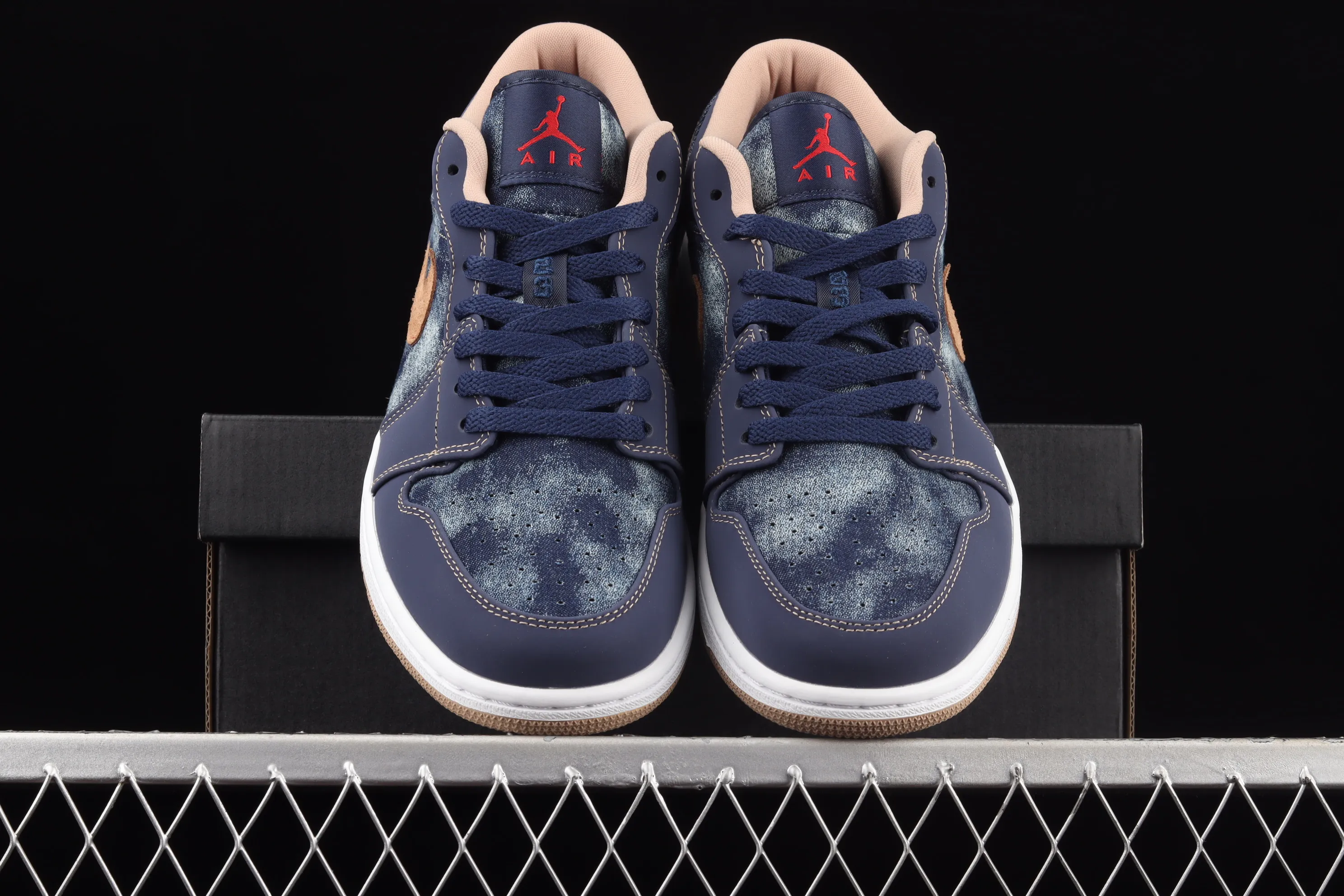 All categories Air Jordan Jordan series basketball shoes Air Jordan 1 Low G version pure original Air Jordan 1 Low AJ1 Joe 1 dark blue denim low-top cultural and leisure sports sneakers DH1259-400